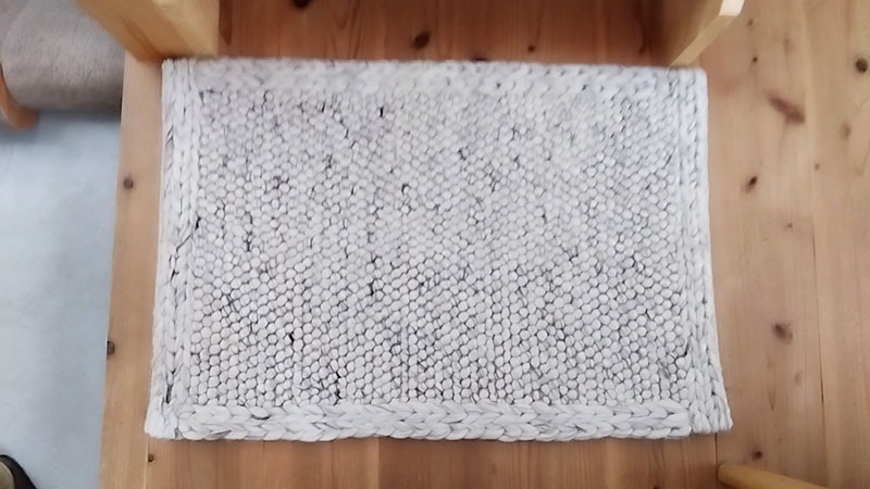 WW MIX flameシリーズ おしゃれに使える天然素材ウールの玄関マット [ホワイトグレー マット] / WW52E