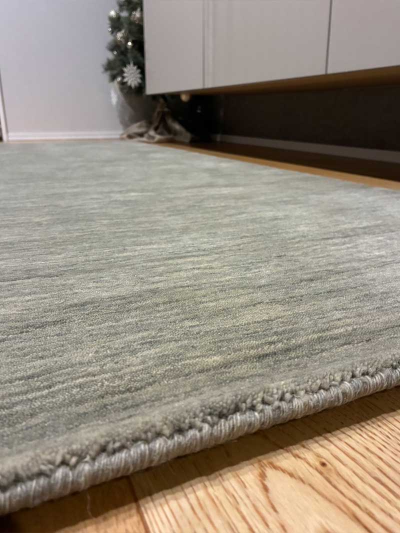 [ハグみじゅうたん®] てざわり無地シリーズ 天然素材の家に合う厚手のウールラグ [ハグみじゅうたん]ライトグレー / ER7004