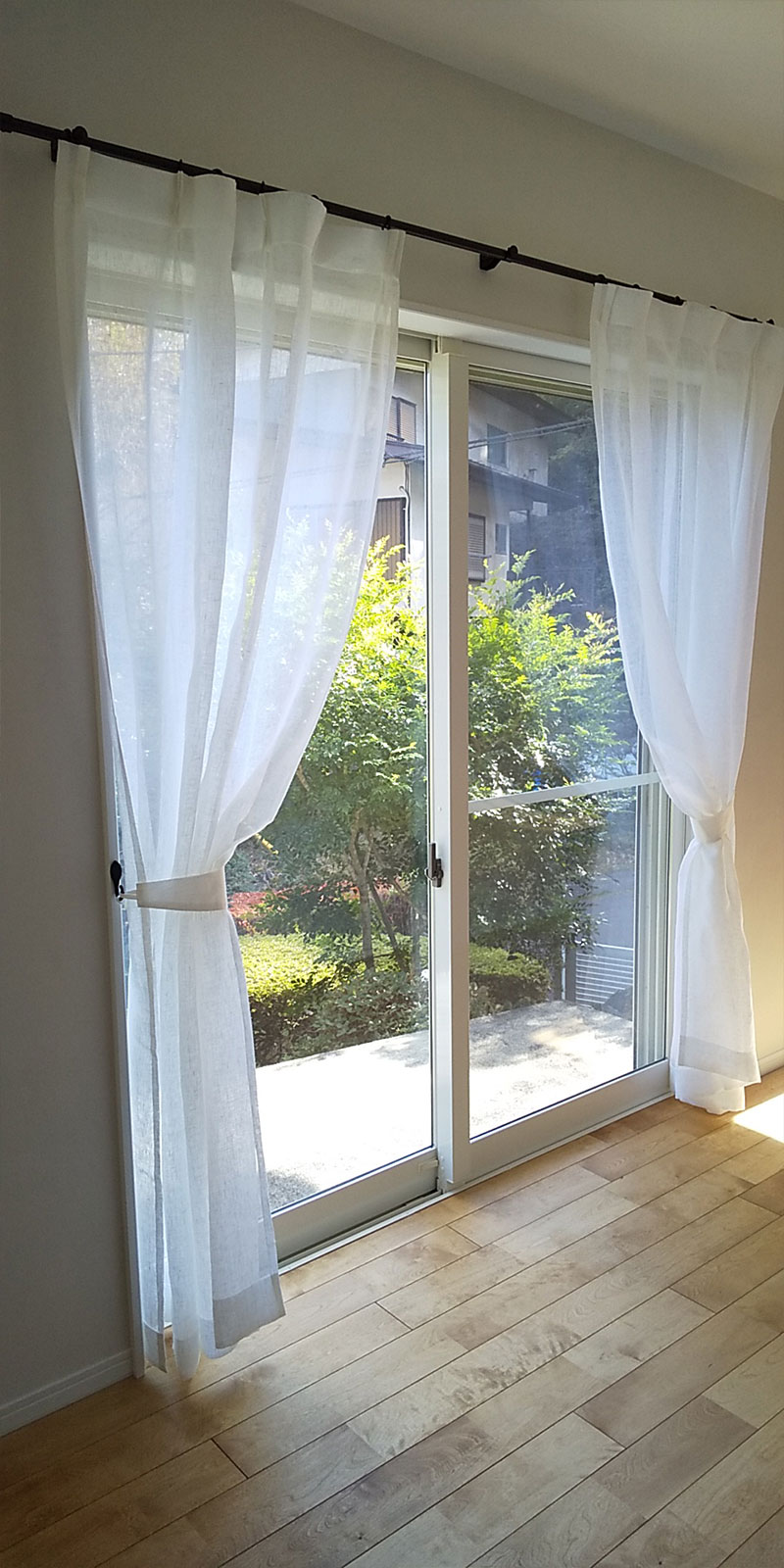 8a リネンカーテン/レースホワイト ホワイト / リネン100％カーテン / レース 8aCrWh