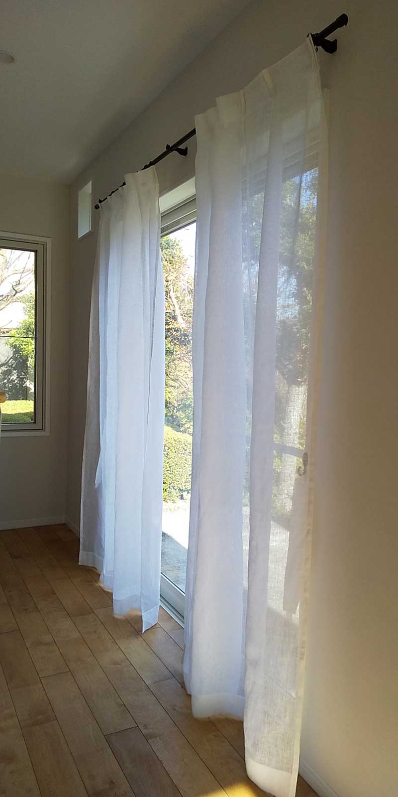 8a リネンカーテン/レースホワイト ホワイト / リネン100％カーテン / レース 8aCrWh