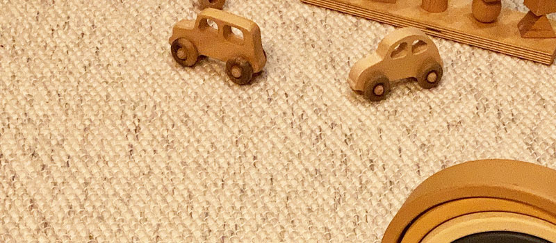 Blend（ブレンド）シリーズ アイボリーの天然素材ウールラグ / リバーシブルの薄手ウール絨毯 [ブレンドW アイボリー / J2109VR]