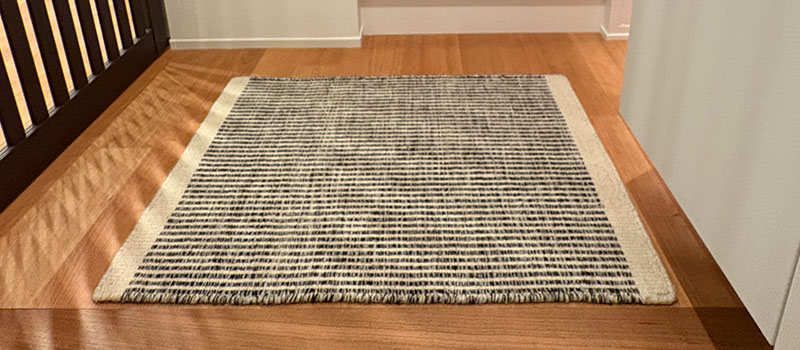 Plant（プラント）シリーズ 上質ウールの玄関マット ホワイト / リバーシブルウールマット(薄手） [プラント ホワイト マット / WN862E]