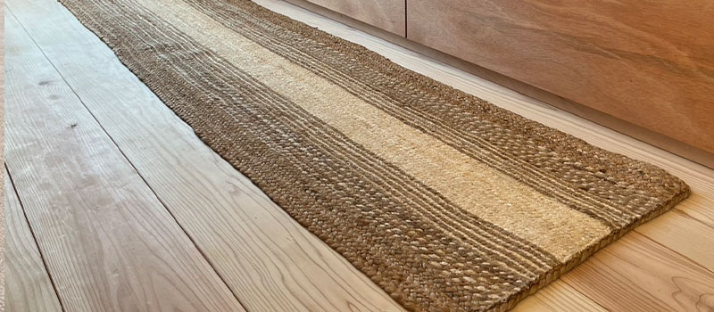 ジュートラグ N（エヌ）シリーズ 天然素材のジュートラグ キッチンマット ナチュラル アイボリー [N chisou（ちそう）スリム / GR104S]