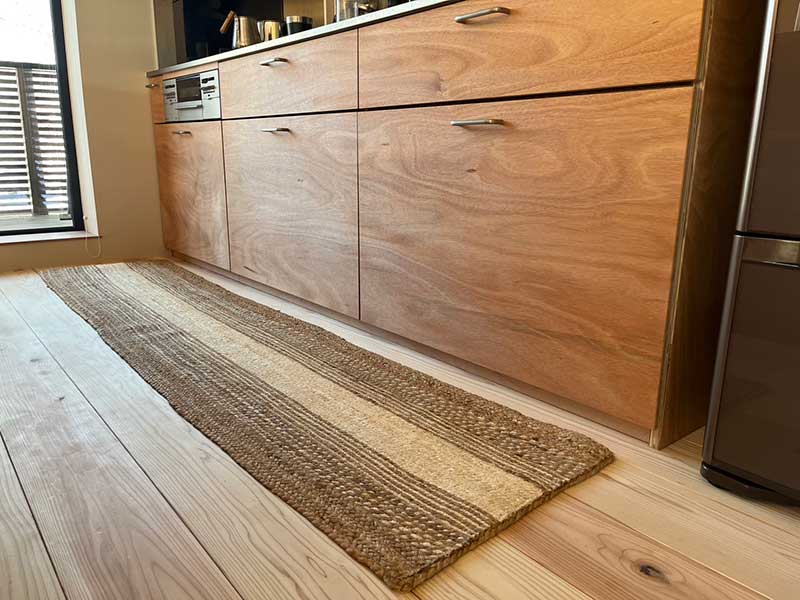 ジュートラグ N（エヌ）シリーズ 天然素材のジュートラグ キッチンマット ナチュラル アイボリー [N chisou（ちそう）スリム / GR104S]