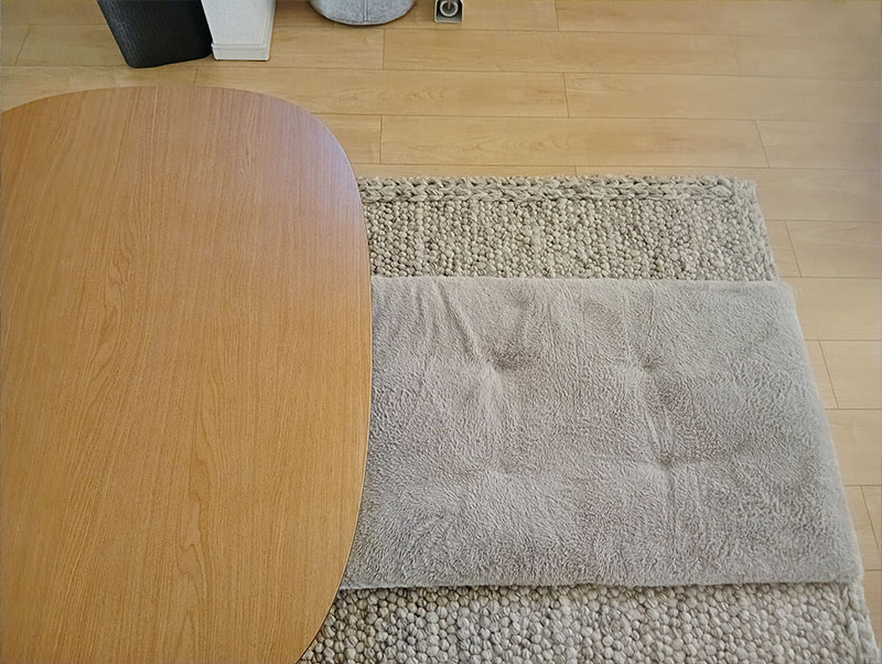 WW MIX flameシリーズ 天然素材の北欧風厚手ウールラグ [ホワイトグレー] / 上質ウールのチェアパッド [ホワイトグレー ミニ]