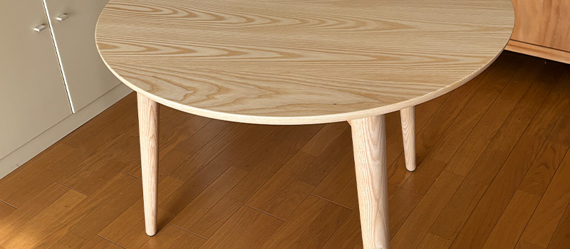 3本脚の丸テーブル(ダイニング/無垢材） 直径85/95