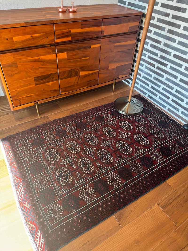 ヴィンテージラグ / トライバルラグ [ブハラ ヘラート] アフガニスタン産 / 1980年代