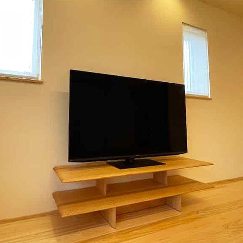 総無垢材のオープンテレビボード TWtv レッドオーク