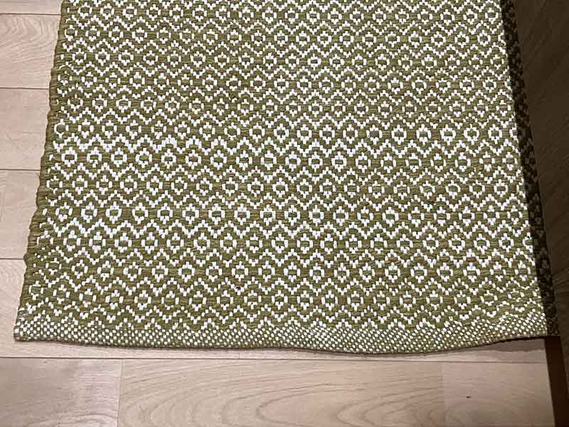 コットンラグ [ノルディック]シリーズ 気軽に使えるコットン素材のキッチンマット [コットンラグ]ノルディック オリーブ スリム / CR8GS