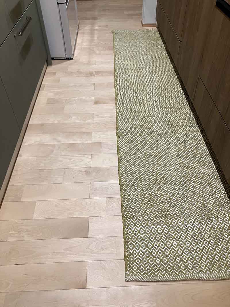 コットンラグ [ノルディック]シリーズ 気軽に使えるコットン素材のキッチンマット [コットンラグ]ノルディック オリーブ スリム / CR8GS