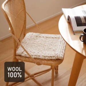 クッション性抜群 上質ウールの厚手シートクッション [ミルキー